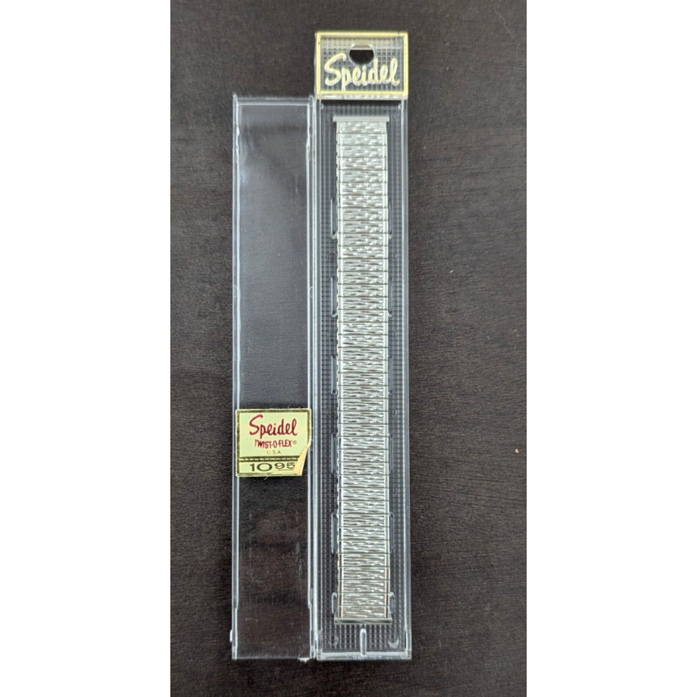 Speidel Silver Twist O Flex Stainless Steel Mens Watch Band